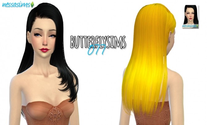 Sims 4 Butterflysims 077 hair retexture at Nessa Sims