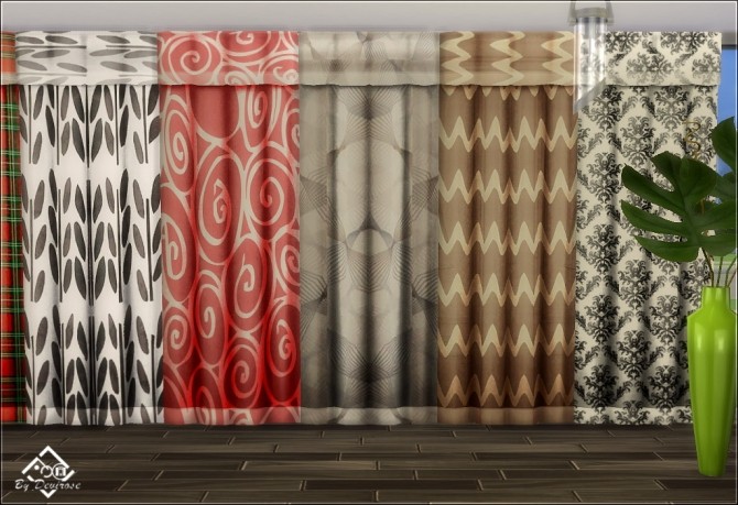 Sims 4 Curtains and Bed Recolors at Devirose Sims