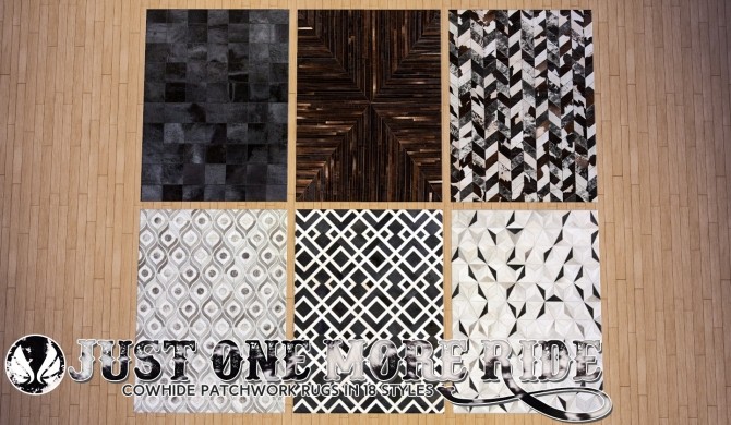Sims 4 Patchwork Leather Rugs Part II at Simsational Designs