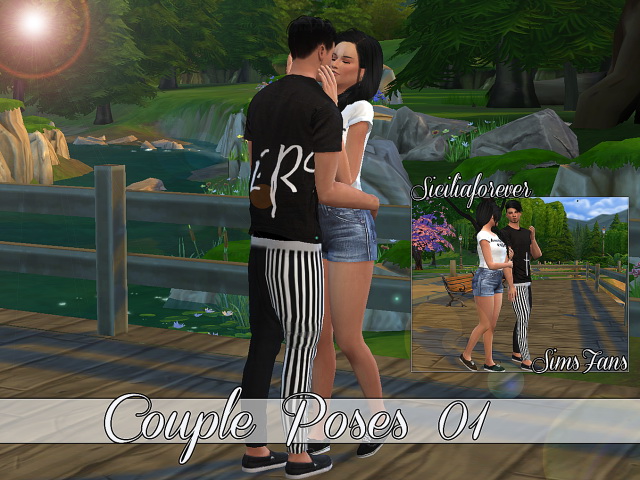 Sims 4 Couple poses 01 by Siciliaforever at Sims Fans