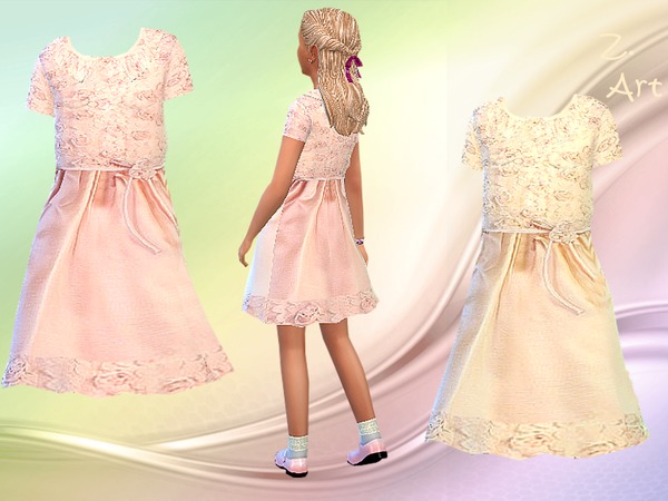 Sims 4 Porcelain Doll dress by Zuckerschnute20 at TSR