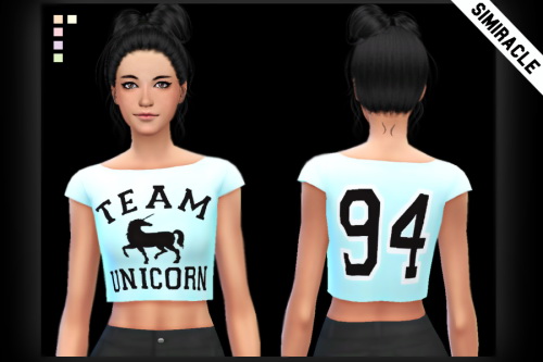 Sims 4 Unicorn Pastels Crop Top at Simiracle