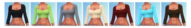 Sims 4 Soft Curves Top Set Redo at Chisami