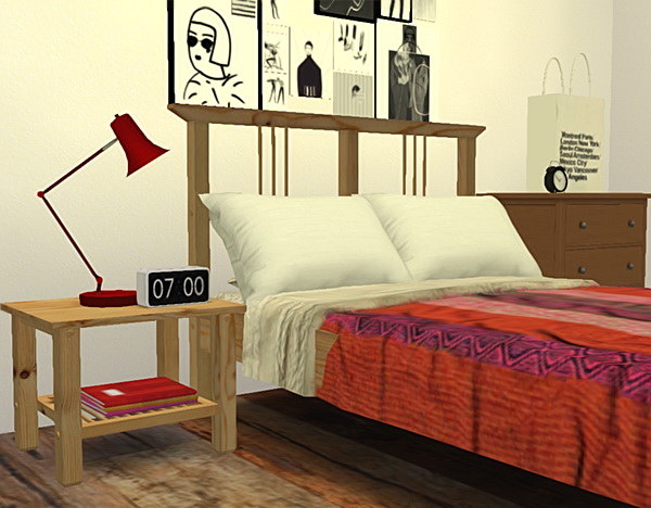 Sims 4 Ohbehave’s IKEA inspired bedroom + recolors at Puresims