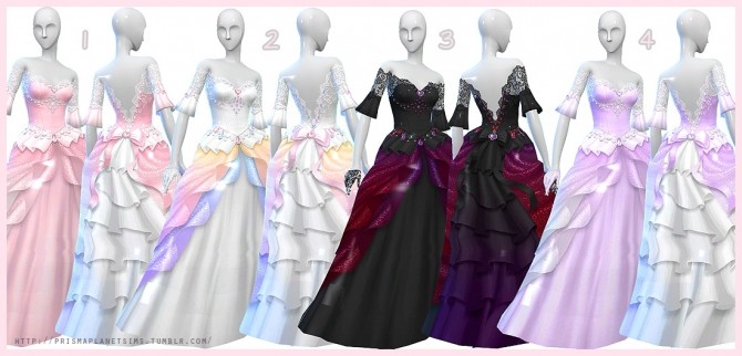 Sims 4 Wedding Dress + Gloves at Prisma Planet