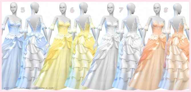 Wedding Dress + Gloves at Prisma » Sims 4 Updates