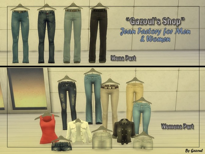 Sims 4 Jeans shop at Gazoul