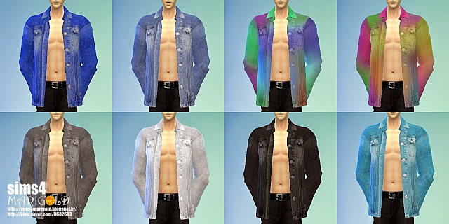 Sims 4 ACC male denim jacket at Marigold