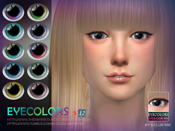 Sims 4 Eyecolors 12 by S Club WM at TSR
