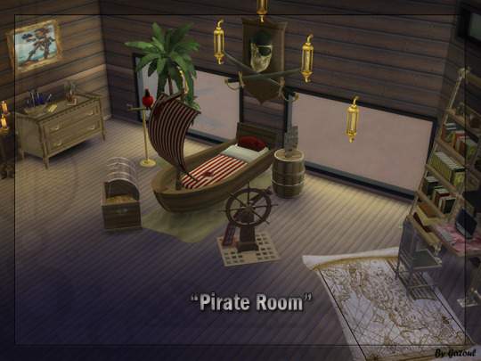 Sims 4 Pirate room at Gazoul