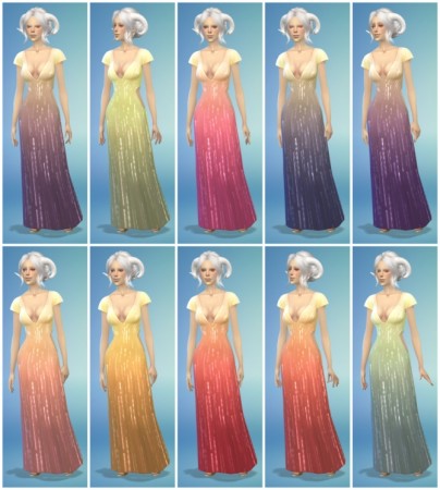 10 Short Sleeve Luxury Dress Recolors at The Simsperience