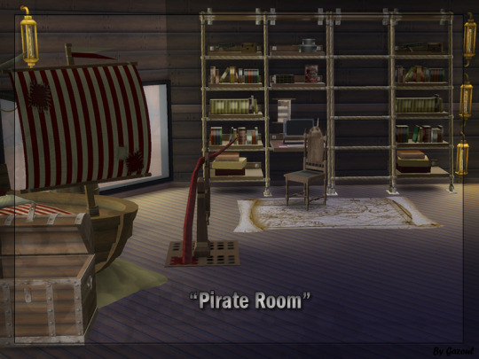 Sims 4 Pirate room at Gazoul