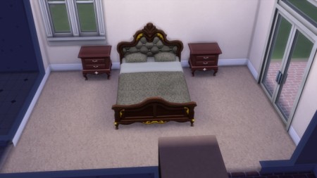 Princess Cordelia’s Galleon Bed Wooden Frame Recolor by ethyrdude at Mod The Sims