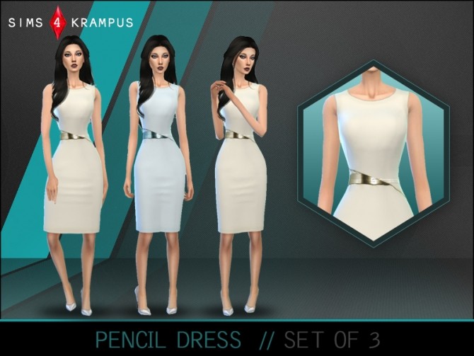 Sims 4 Pencil dress at Sims 4 Krampus
