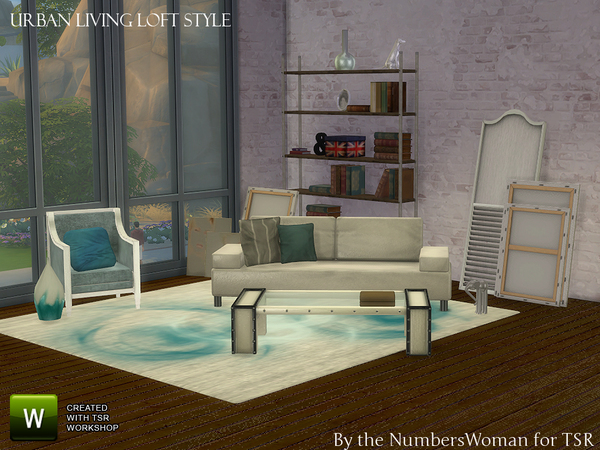 Sims 4 Urban Loft Living by TheNumbersWoman at TSR