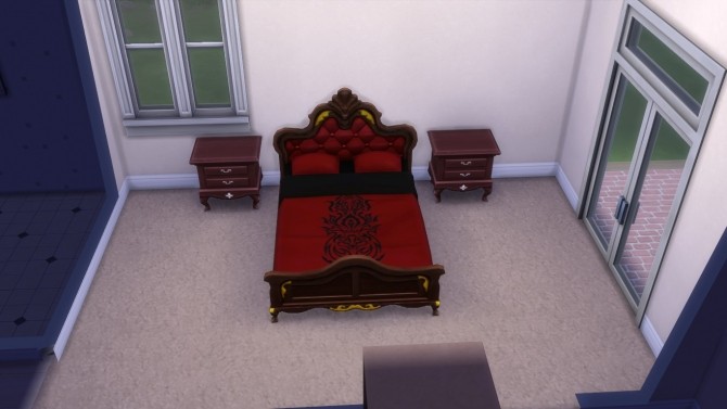 Sims 4 Princess Cordelias Galleon Bed Wooden Frame Recolor by ethyrdude at Mod The Sims