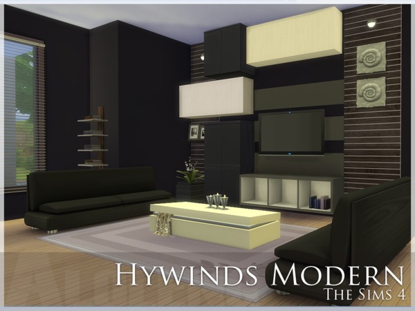 Sims 4 Hywinds Modern house by aloleng at TSR