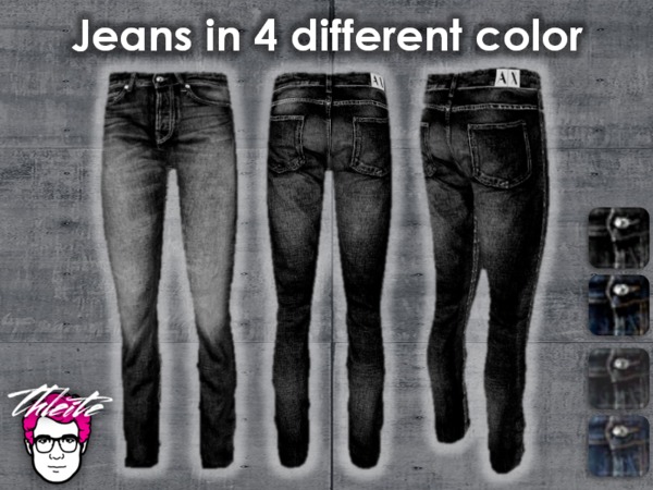 Sims 4 Skinny Jeans for males by thlleite at TSR