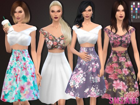 42Spring set top and skirt by sims2fanbg at TSR » Sims 4 Updates