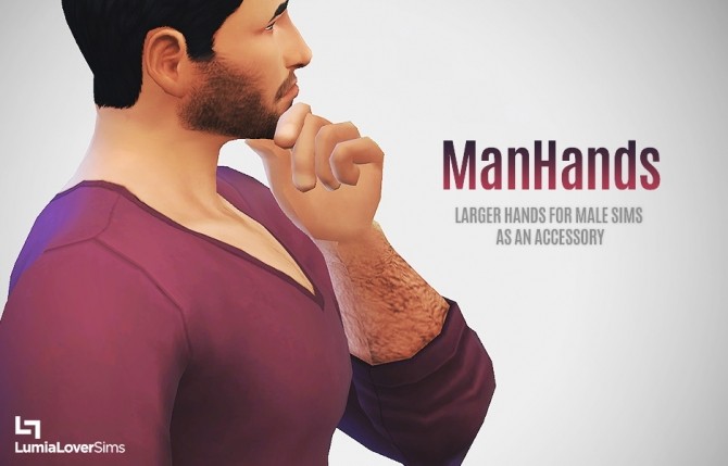 Sims 4 Larger hands for males acc. at LumiaLover Sims