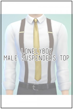 Lonelyboy male suspenders top at Happy Life Sims