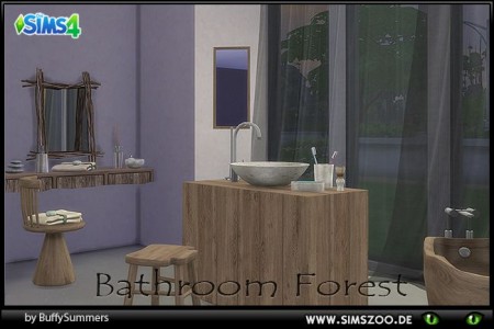Forest bathroom by BuffyASummers at Blacky’s Sims Zoo