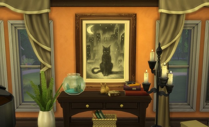 Sims 4 Black Cat painting at Jool’s Simming