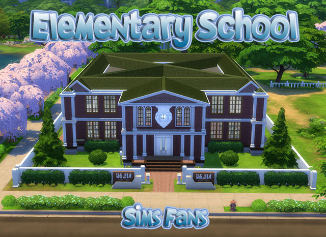 Elementary high. Elementary School the SIMS 4. Начальная школа симс 4. Симс 4 старшая школа. Симс здание школы.