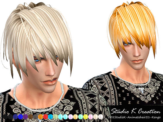 Sims 4 Animate hair 21 Kengo at Studio K Creation