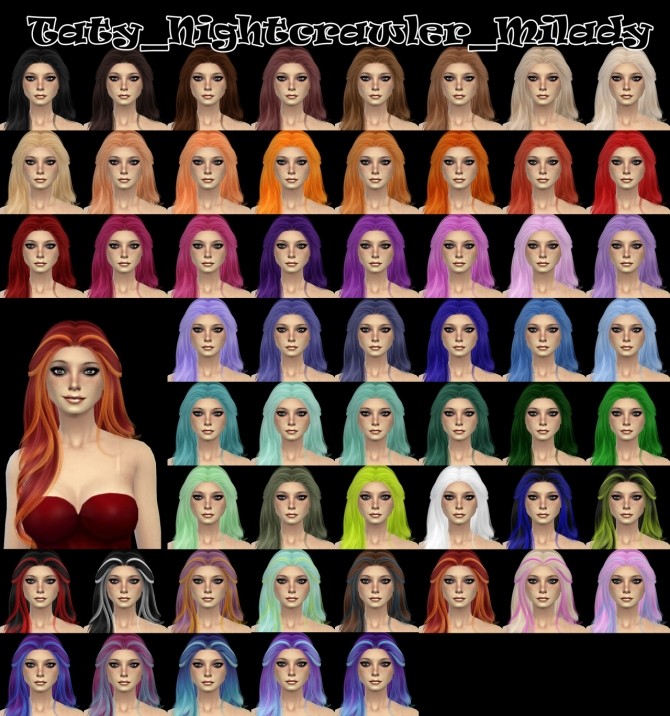 Sims 4 Nightcrawlers Milady Hair Retexture at Taty – Eámanë Palantír