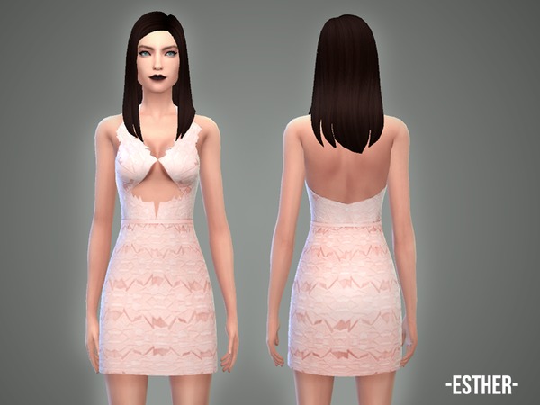 Sims 4 Prom Essentials dress part II by April at TSR
