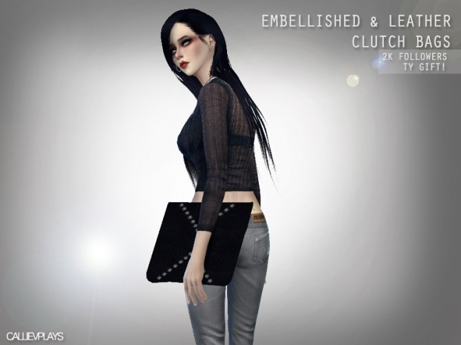Sims 4 Leathe clutch bags at CallieV Plays