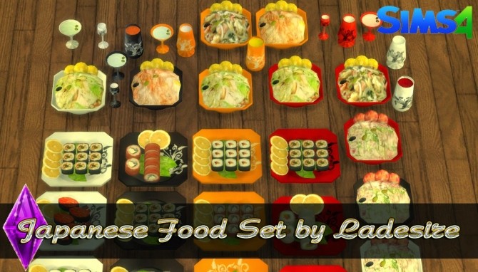 Sims 4 Japanese Food Set at Ladesire