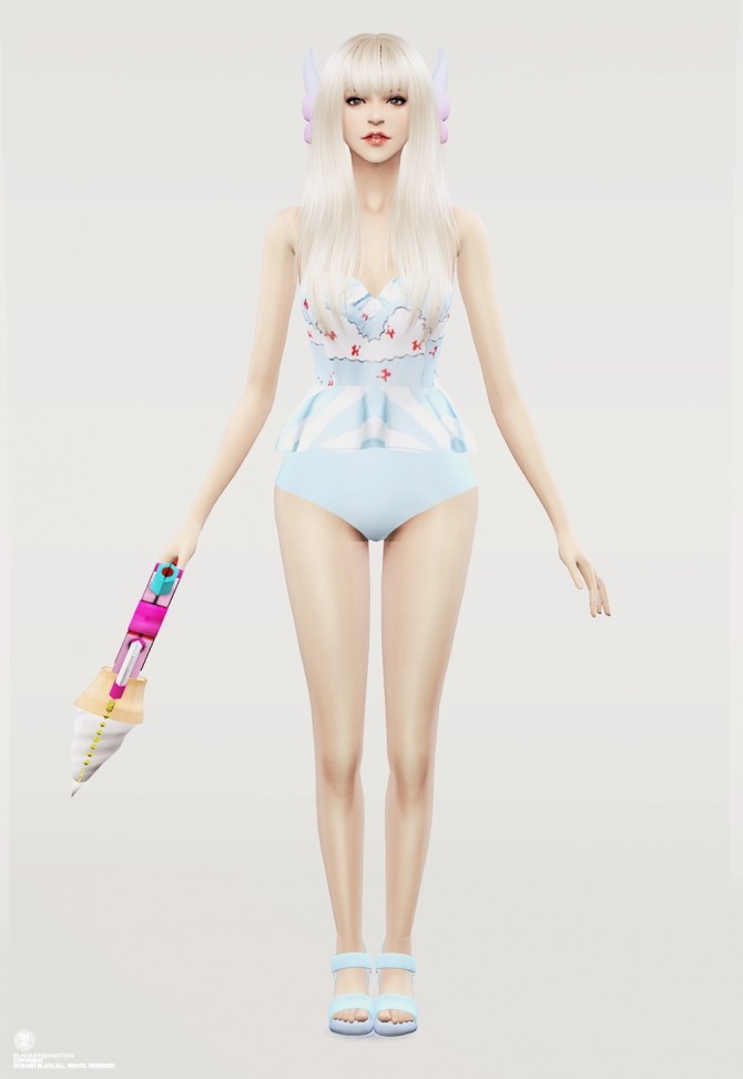 Sims 4 Pameo Pose swimsuit at Black le