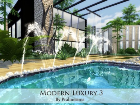 Modern Luxury 3 house by Pralinesims at TSR