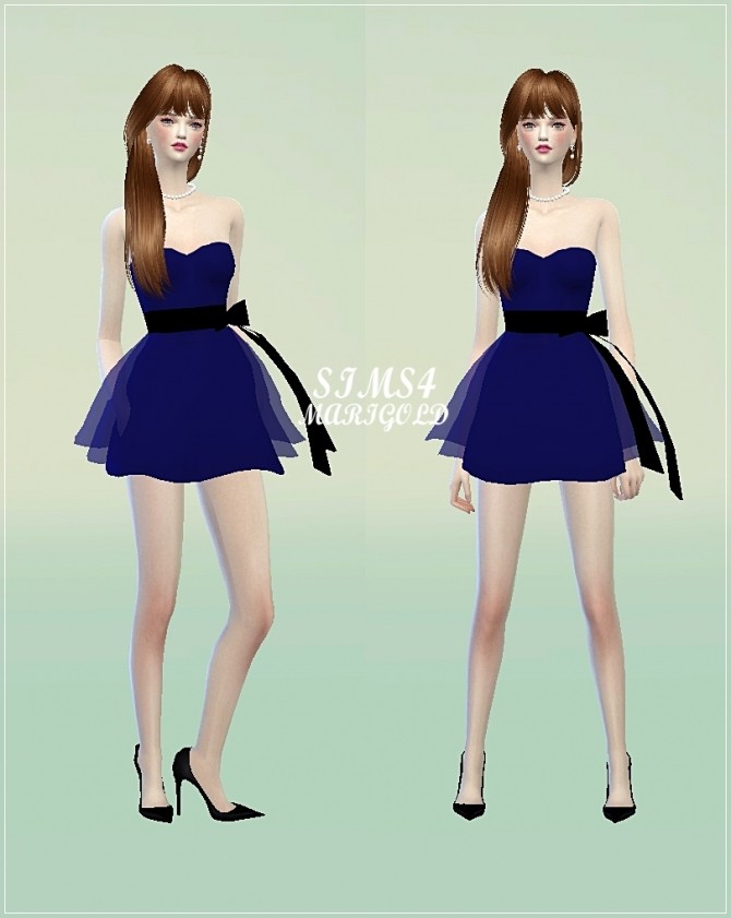 Sims 4 Ribbon lovely mini dress at Marigold