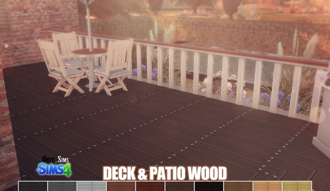 Sims 4 Deck & Patio Wood Floors at Onyx Sims