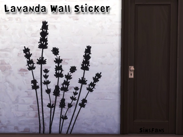 Sims 4 Lavanda Wall Sticker by Melinda at Sims Fans