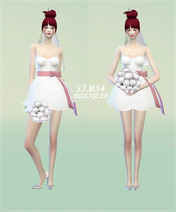 Sims 4 Ribbon lovely mini dress at Marigold