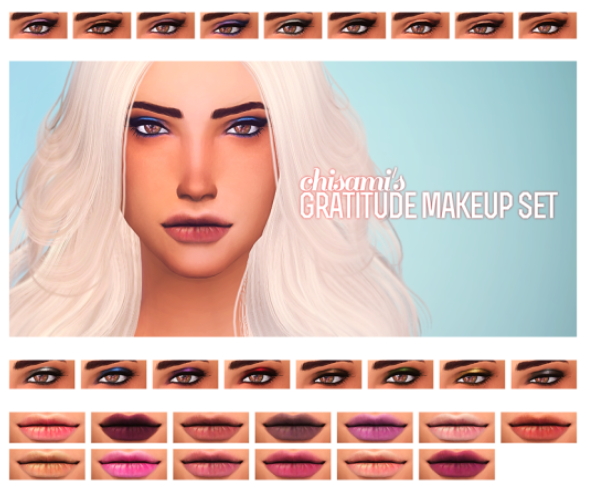 Sims 4 Gratitude makeup set at Chisami