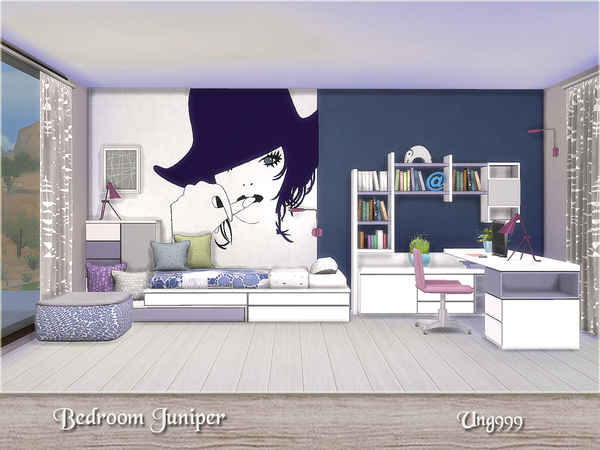 Sims 4 Juniper bedroom by ung999 at TSR