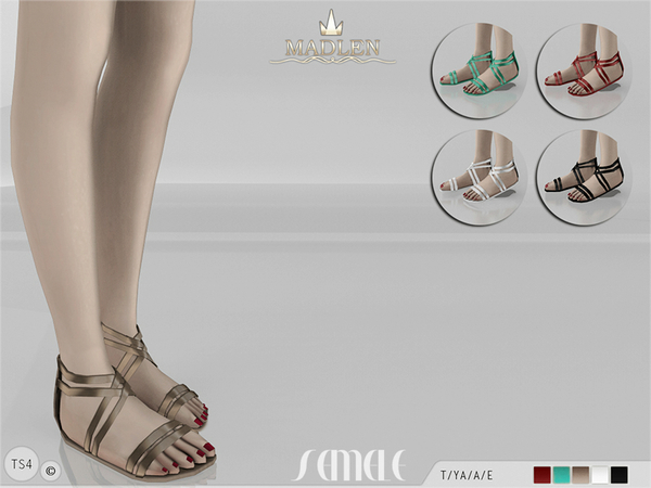 Sims 4 Madlen Semele Sandals by MJ95 at TSR