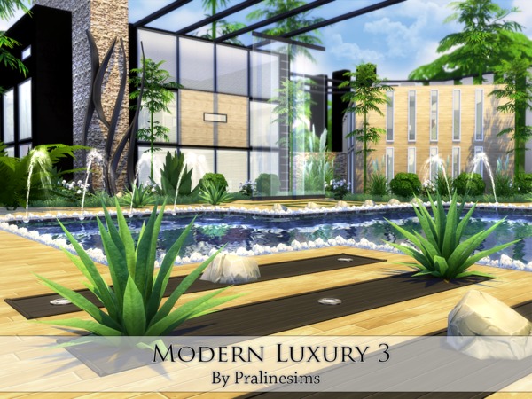 Sims 4 Modern Luxury 3 house by Pralinesims at TSR
