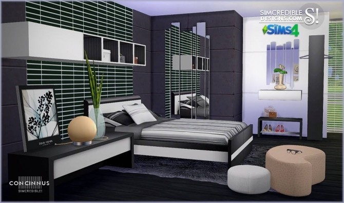 Sims 4 Concinnus bedroom at SIMcredible! Designs 4