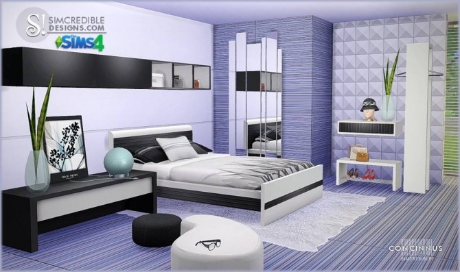 Sims 4 Concinnus bedroom at SIMcredible! Designs 4