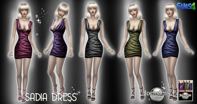 Sims 4 Disco revenge top & short + Sadia dress at Jomsims Creations