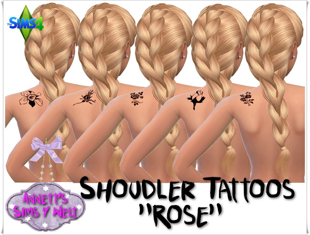 Sims 4 Rose Shoulder Tattoos at Annett’s Sims 4 Welt
