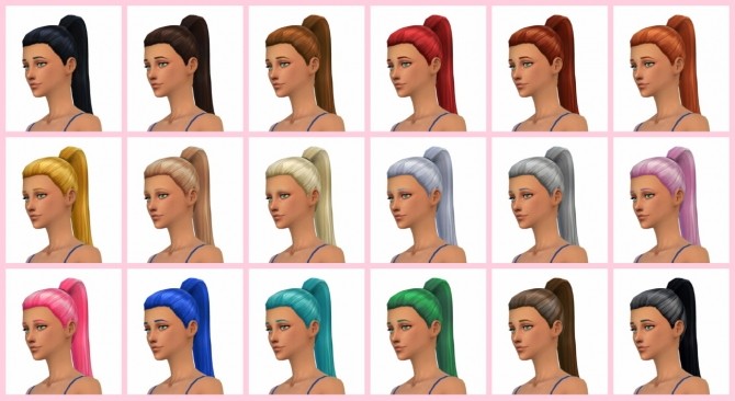 Sims 4 High ponytail at Nyloa