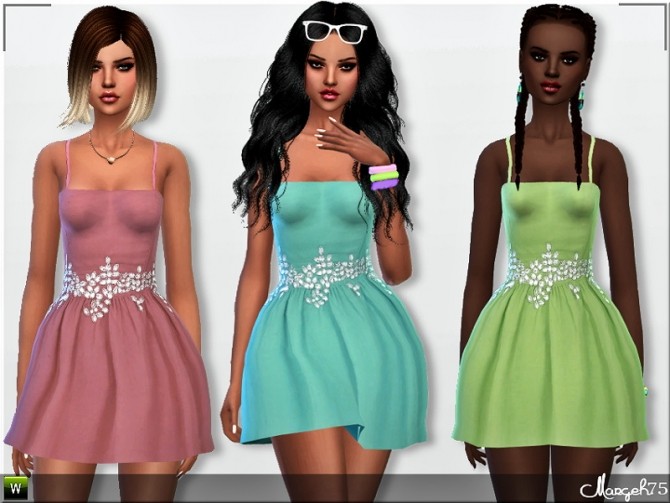 Sims 4 Nia Diamante Dress by Margie at Sims Addictions