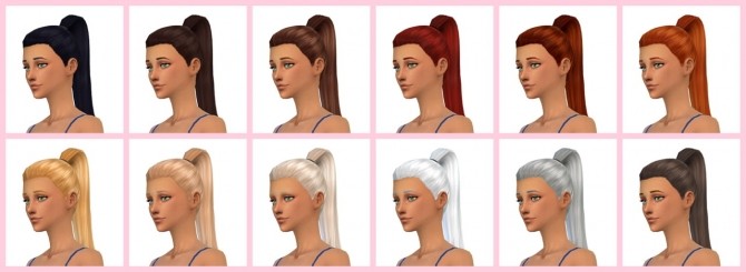 Sims 4 High ponytail at Nyloa